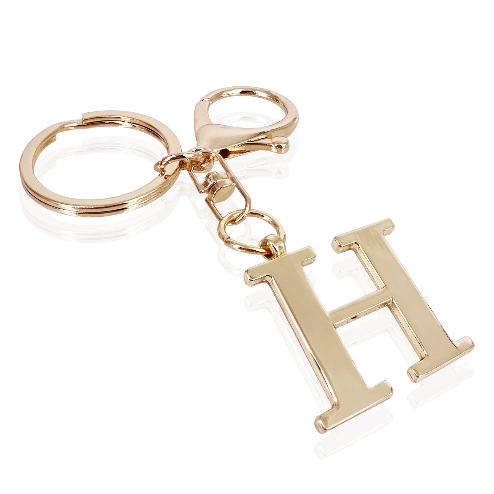 Initiale | Eleganter goldener Schlüsselanhänger