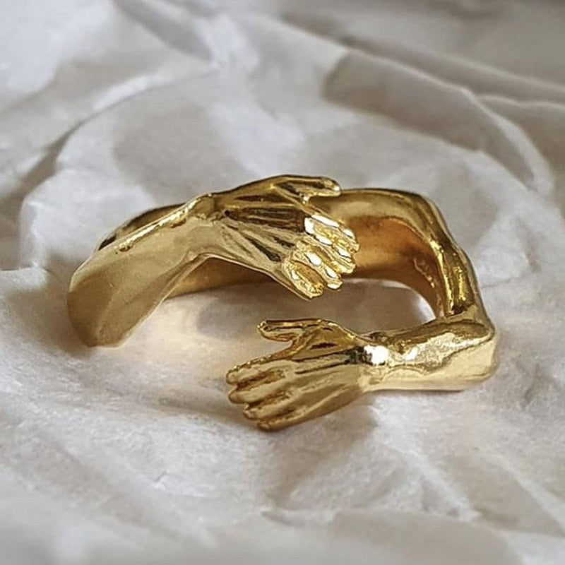 925er Silberring in Umarmungsdesign