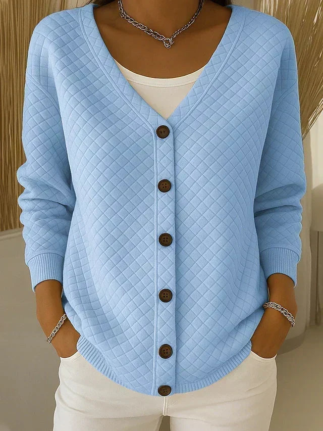 Leonor | Veste Matelassée en Tricot avec Boutons