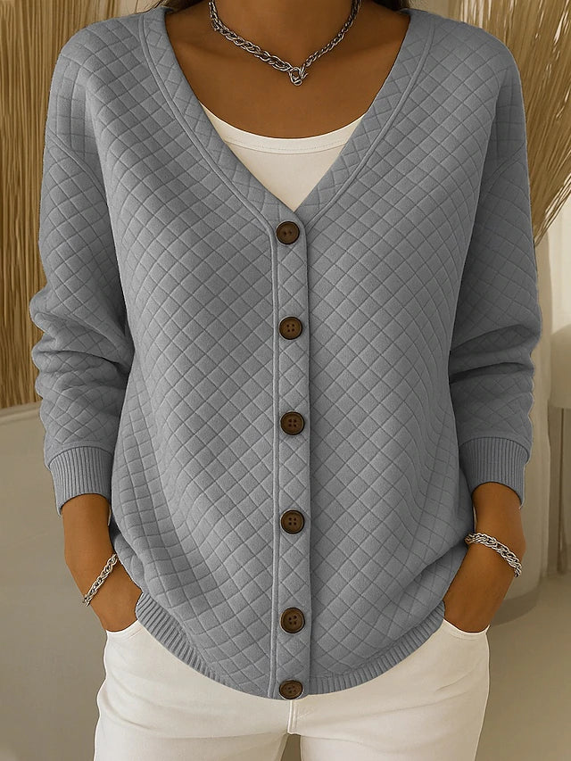Leonor | Veste Matelassée en Tricot avec Boutons