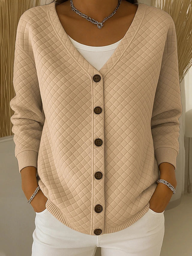 Leonor | Veste Matelassée en Tricot avec Boutons