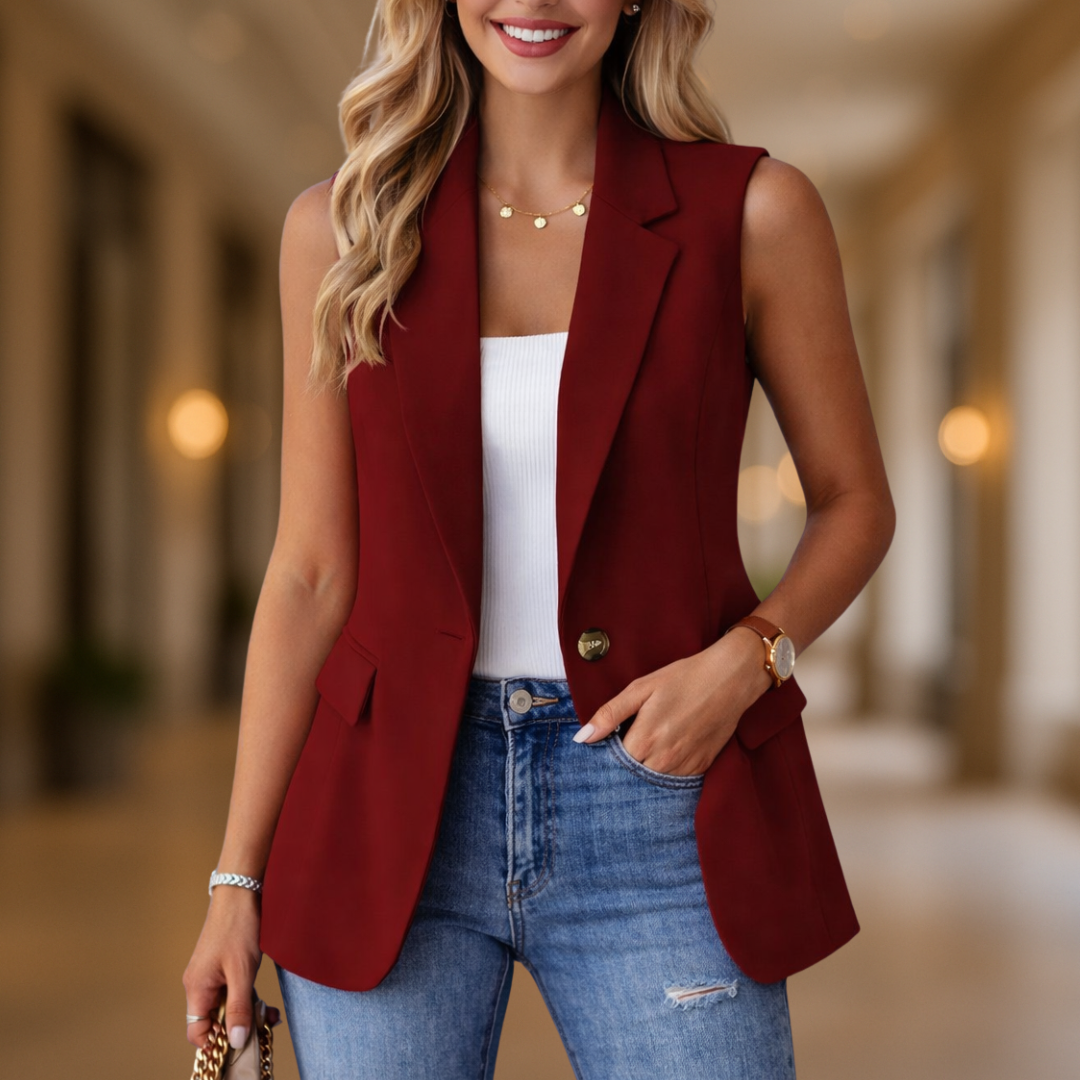 Celeste Elegant & Stylish classic women's blazer vest