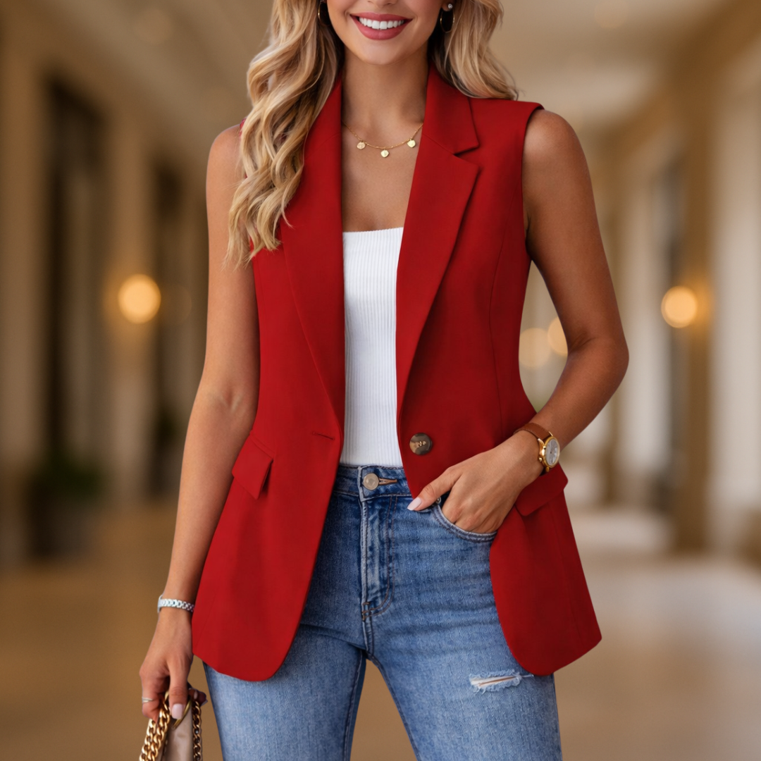 Celeste Elegant & Stylish classic women's blazer vest