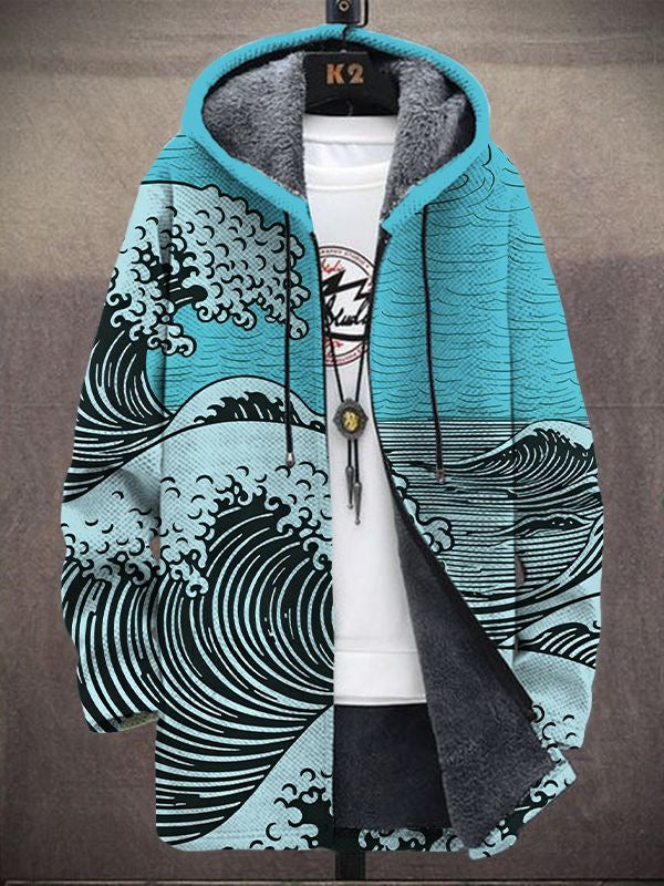 Nálha™ - Luxuriöse Kunstinspirierte Kapuzenjacke mit Reißverschluss