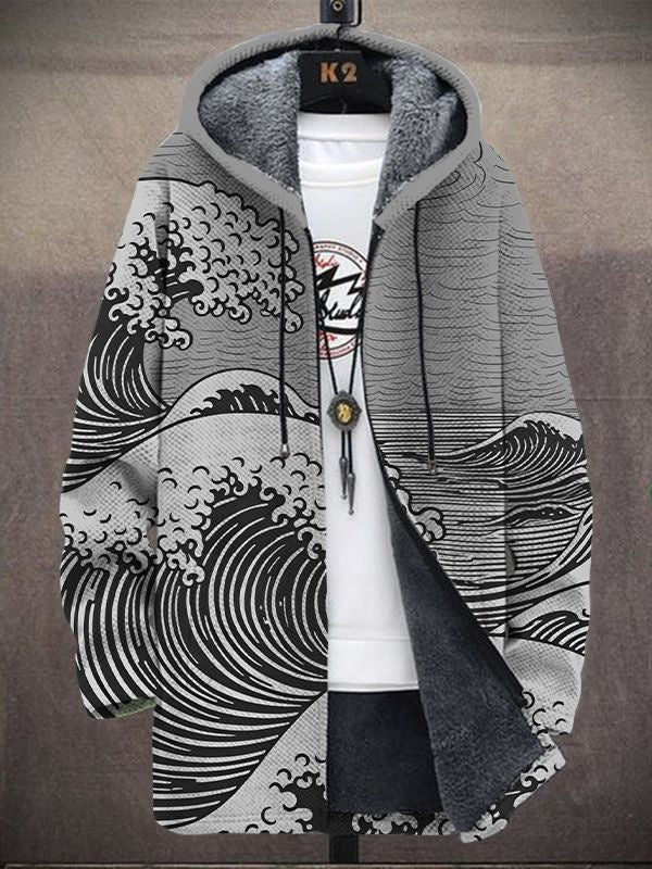 Nálha™ - Luxuriöse Kunstinspirierte Kapuzenjacke mit Reißverschluss