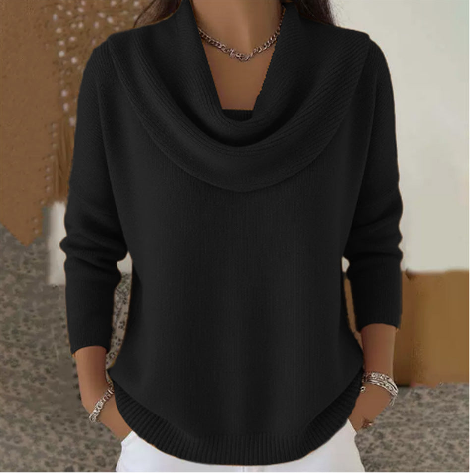 Julia | Draped Collar Sweater