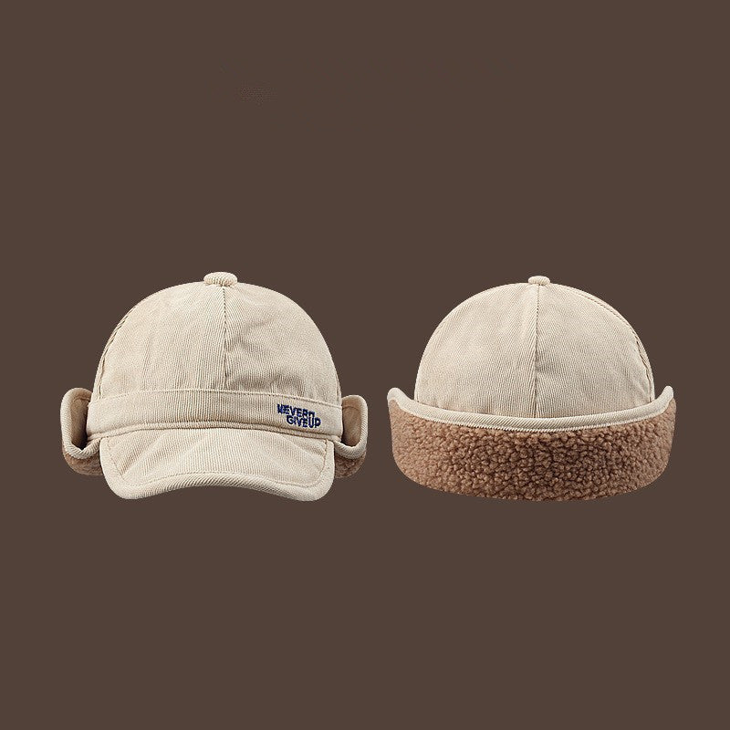 Cord-Aviator-Mütze mit Teddyfutter & Ohrklappen