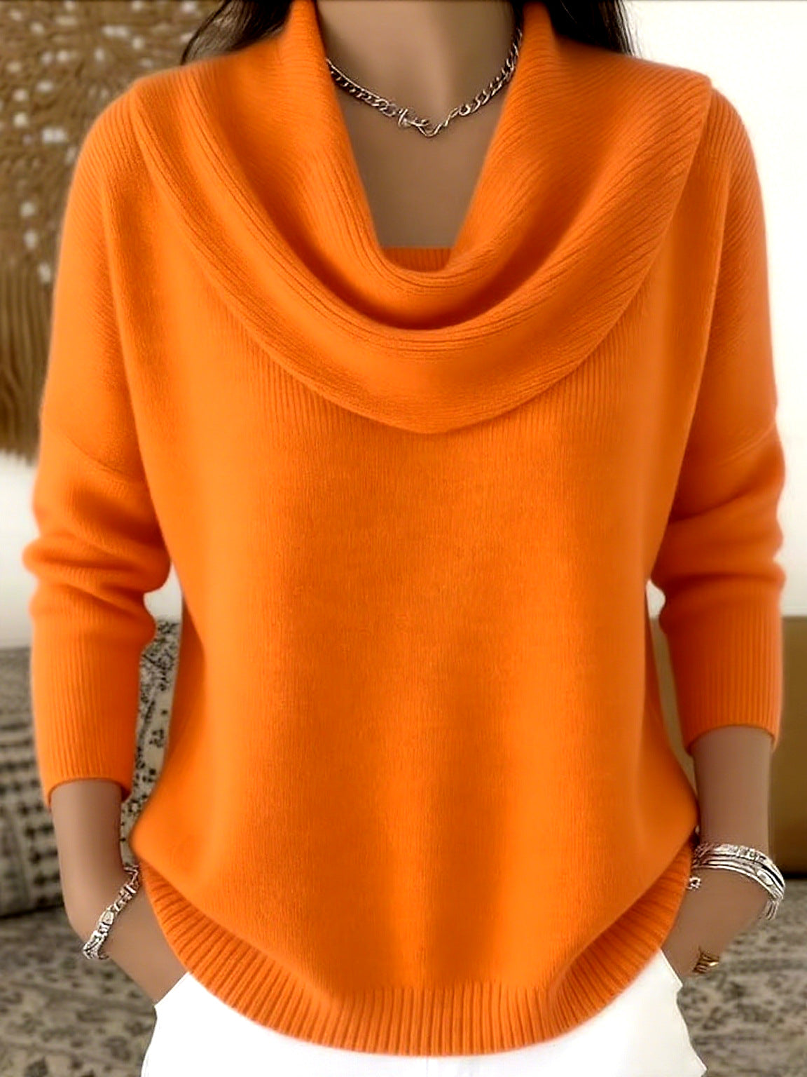 Julia | Draped Collar Sweater