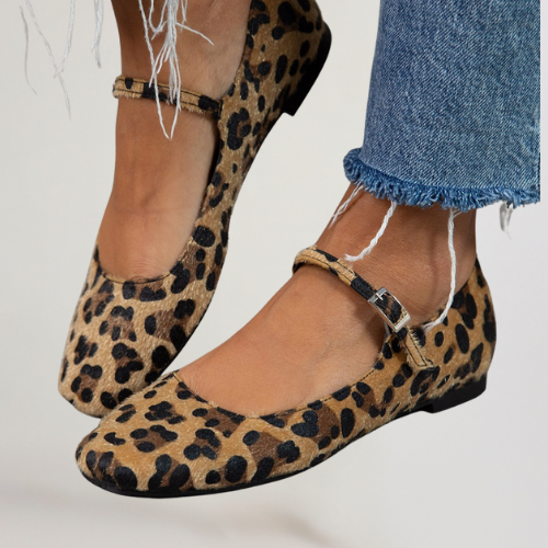 Lena | Ballerinas mit Schnalle und verstellbarem Riemen
