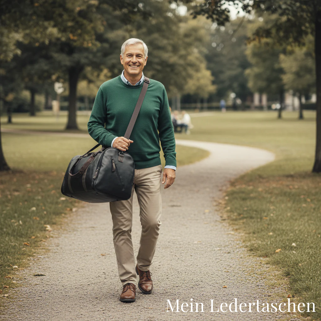 Oskar leather travel bag