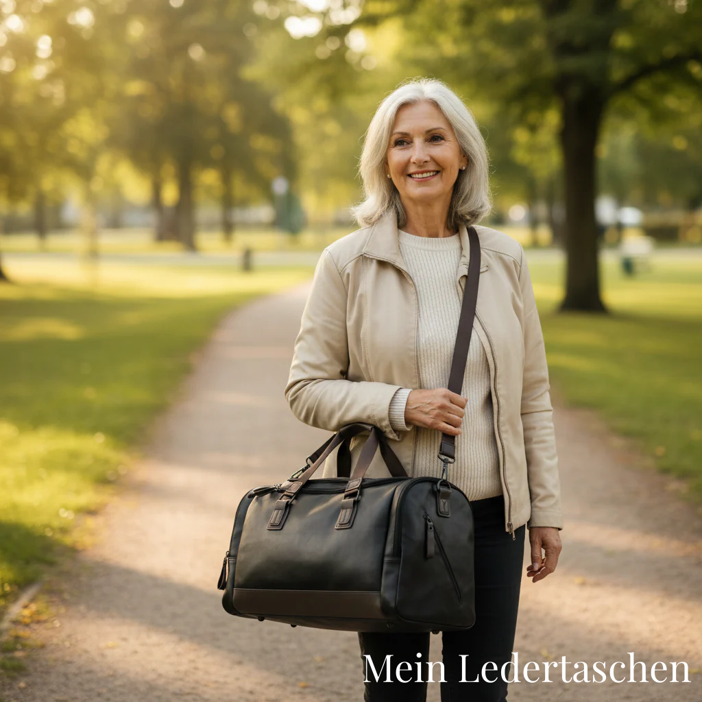 Oskar leather travel bag