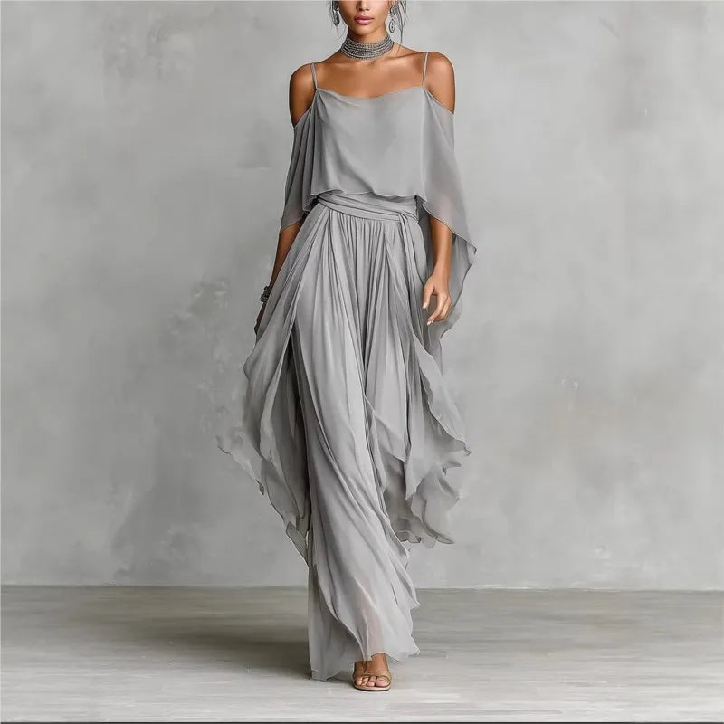 Light chiffon summer outfit for women