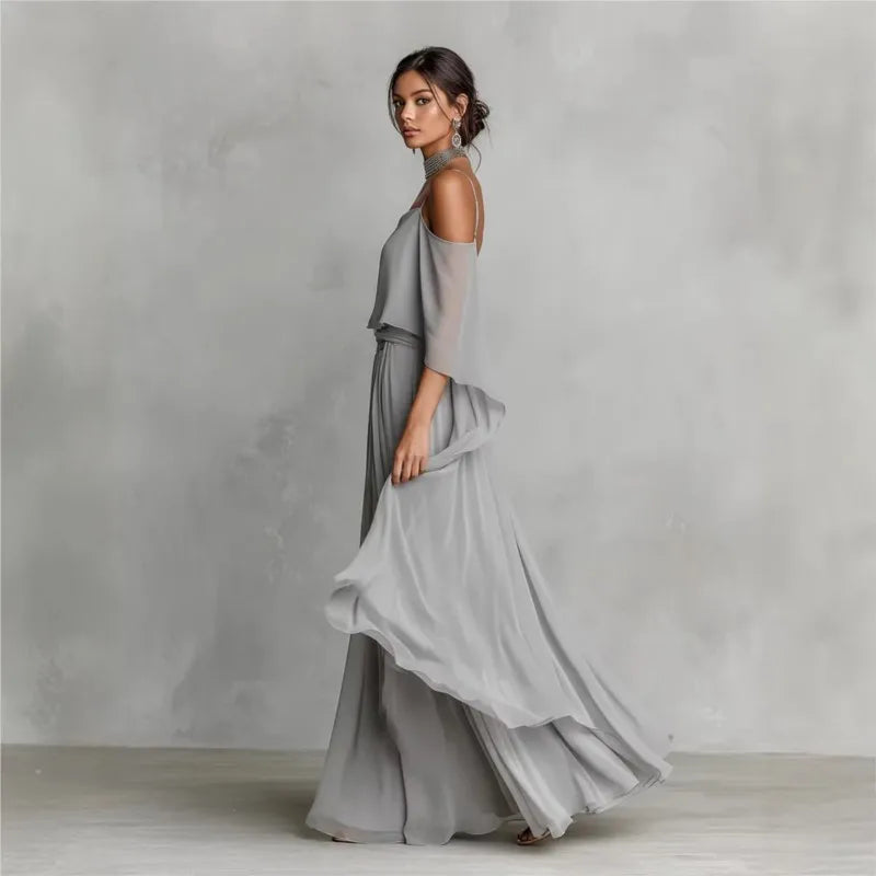 Light chiffon summer outfit for women