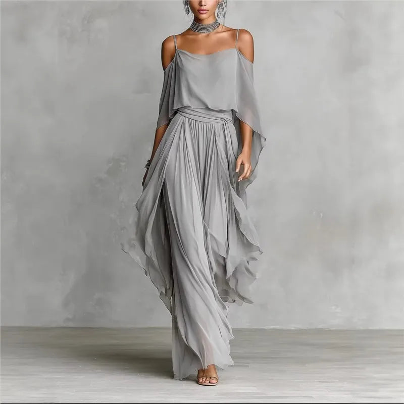 Light chiffon summer outfit for women