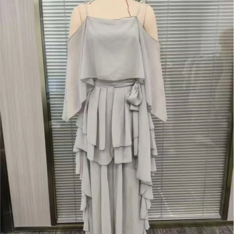 Light chiffon summer outfit for women