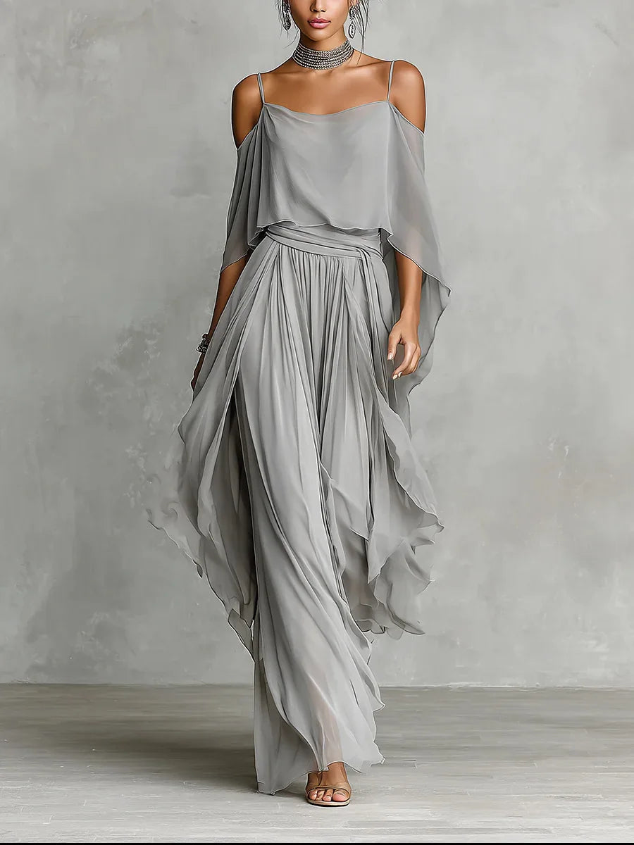 Light chiffon summer outfit for women