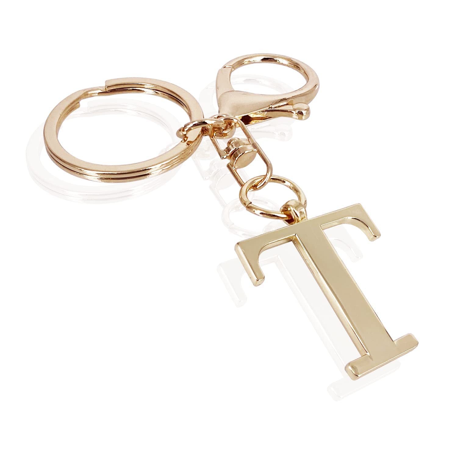 Initiale | Eleganter goldener Schlüsselanhänger