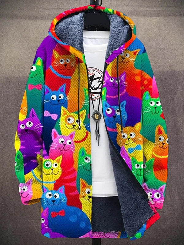 Tayari™ - Luxuriöse Kunstinspirierte Kapuzenjacke mit Reißverschluss