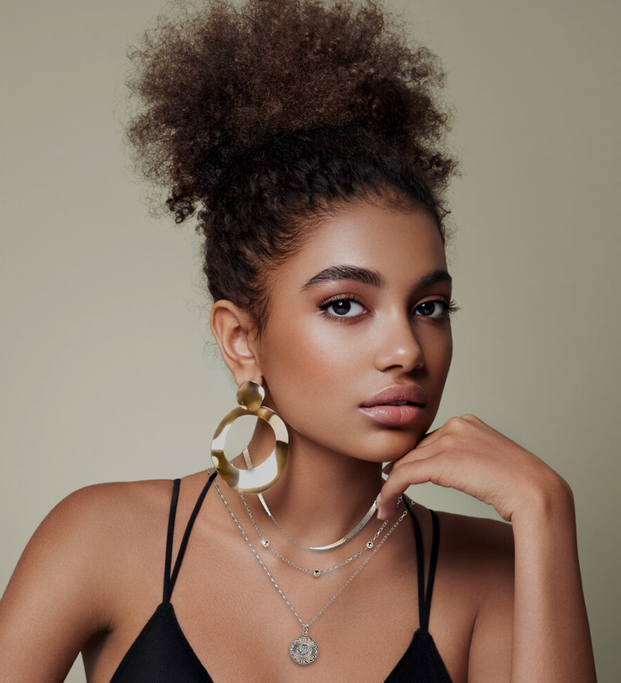 Collier à trois rangs en argent sterling 925
