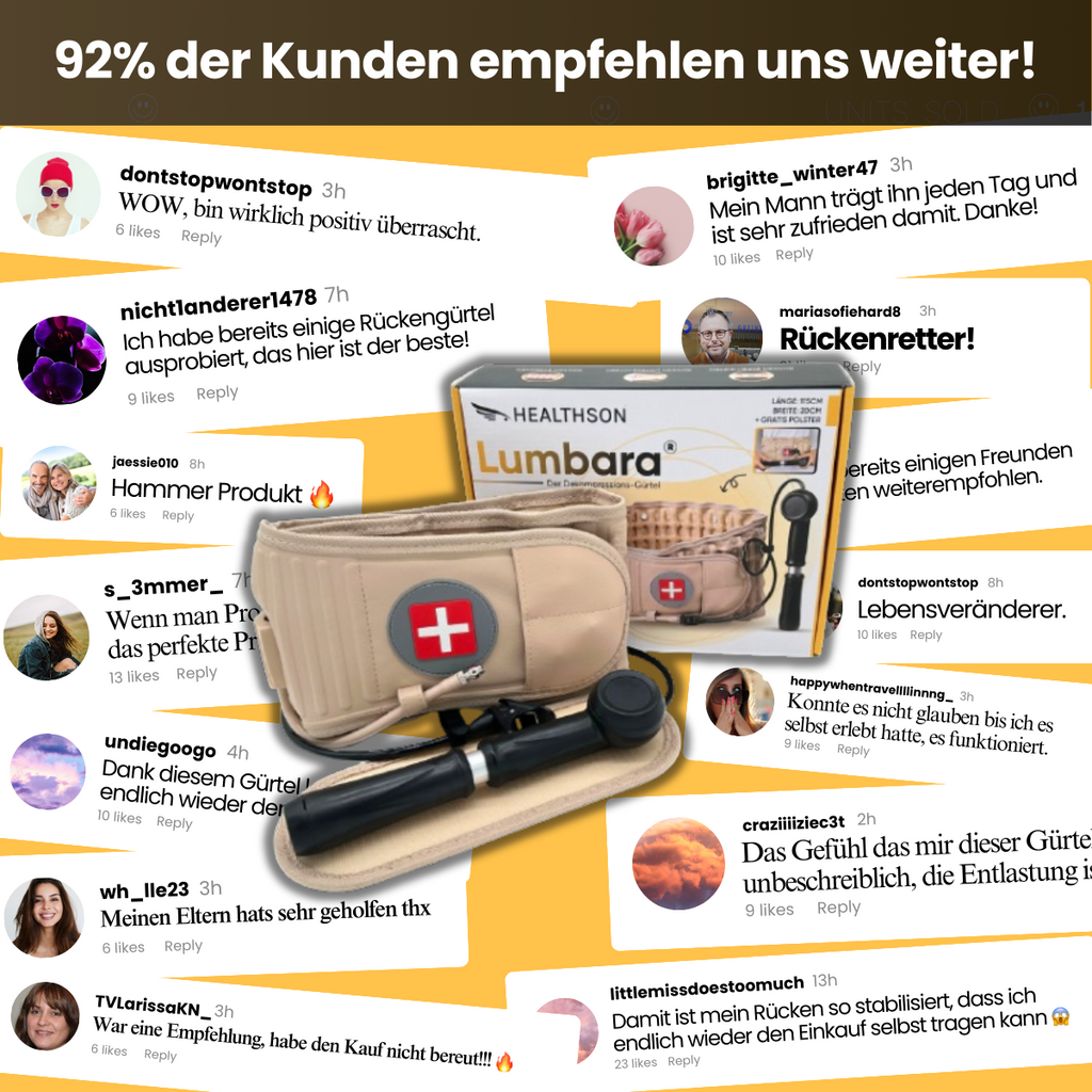 RückenWohl™ | Aufblasbarer Rückenstützgürtel