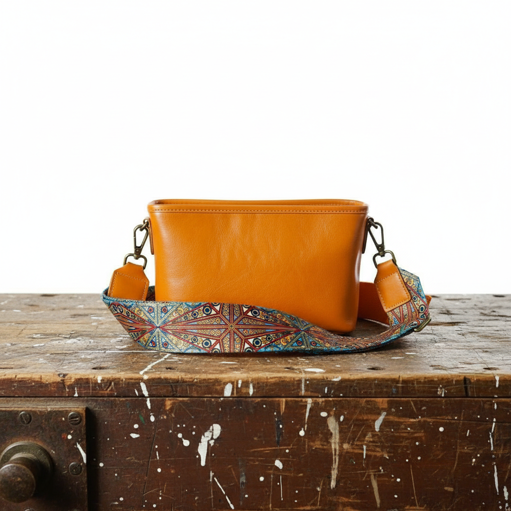 Tamar's vintage leather bag