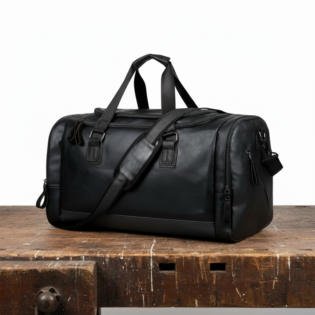 Oskar leather travel bag