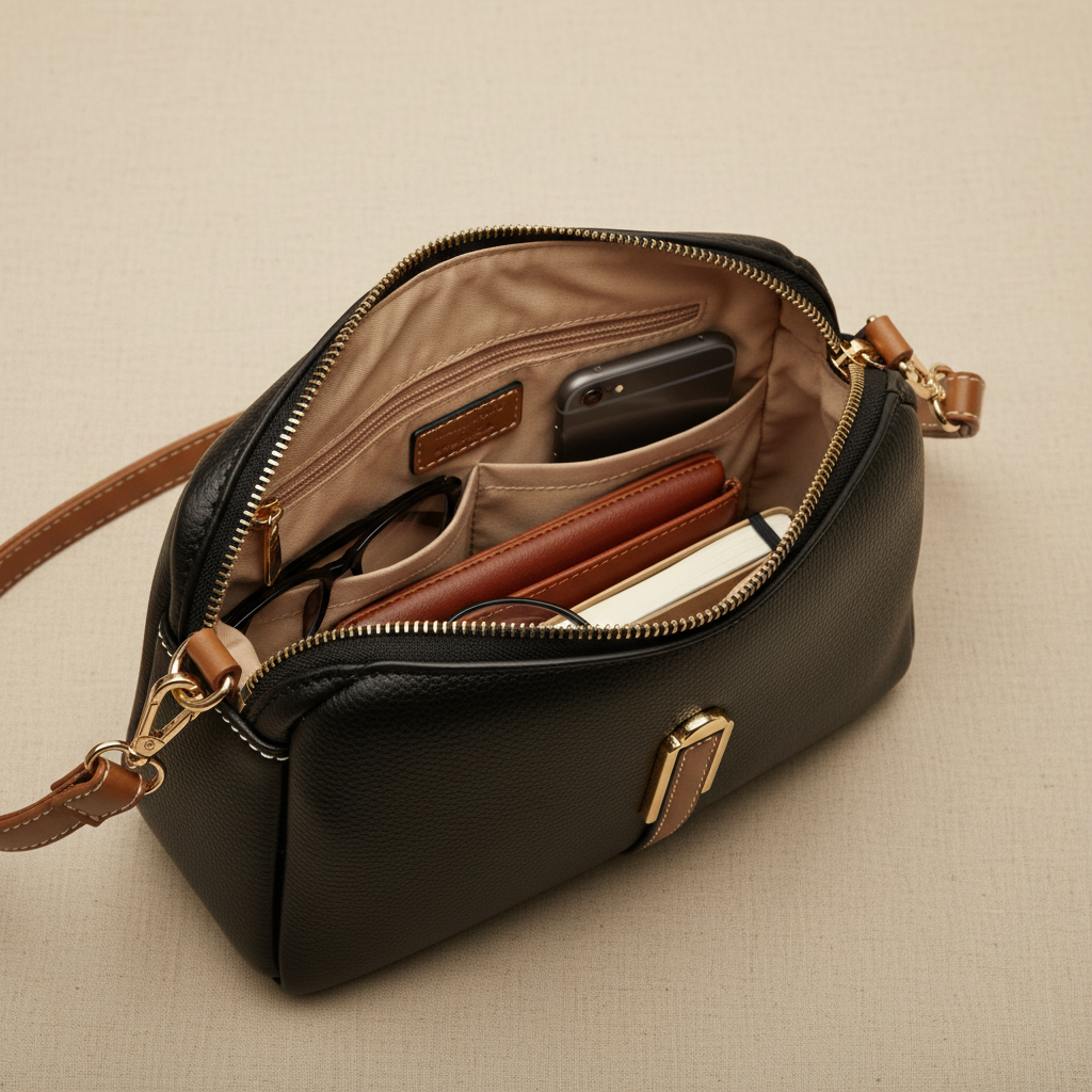 Mila leather shoulder bag