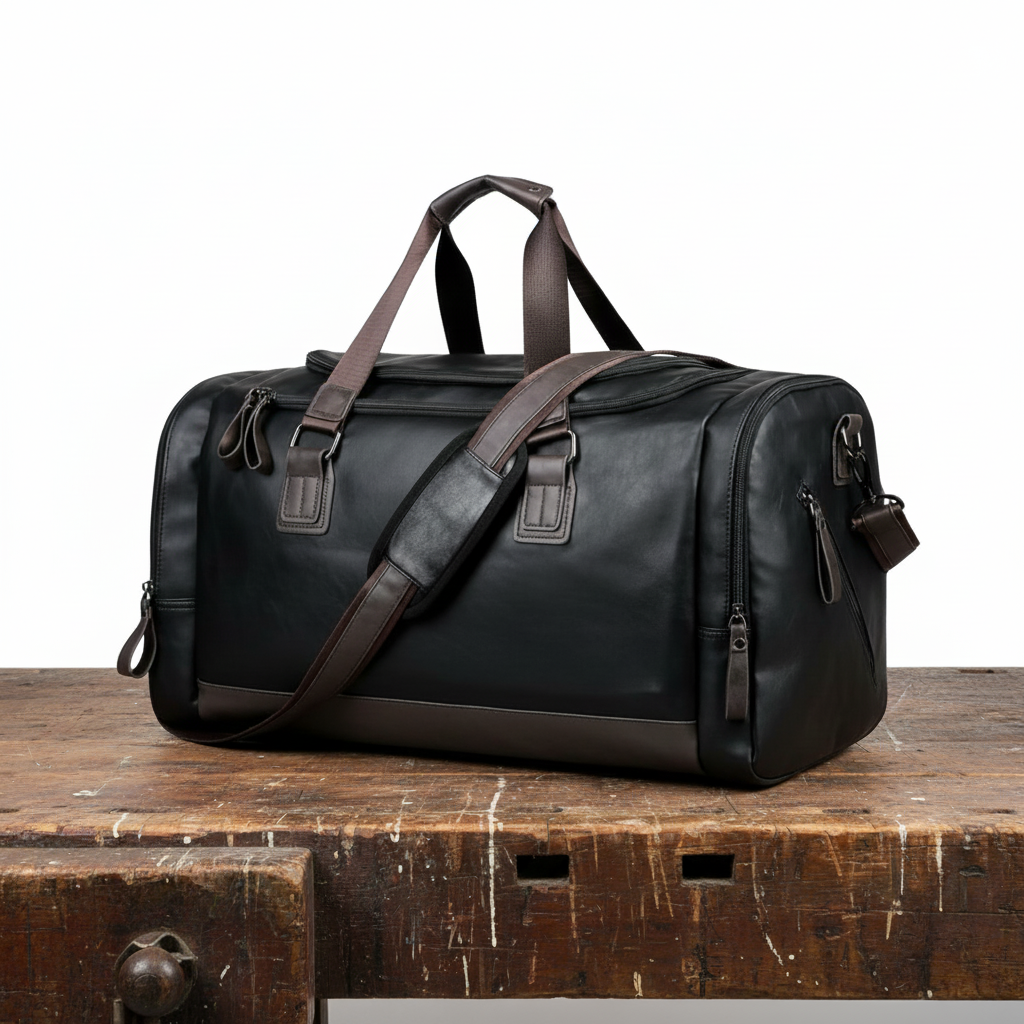 Oskar leather travel bag