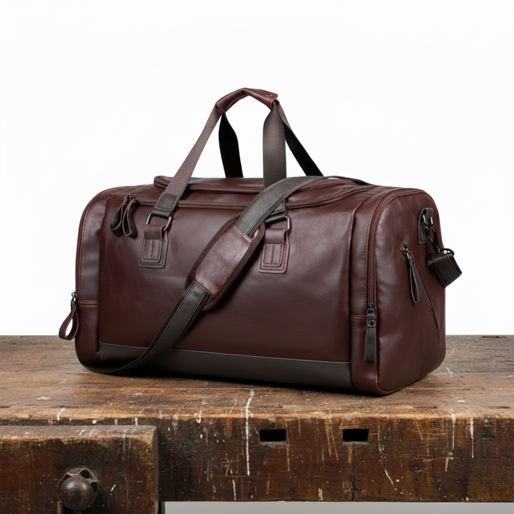 Oskar leather travel bag