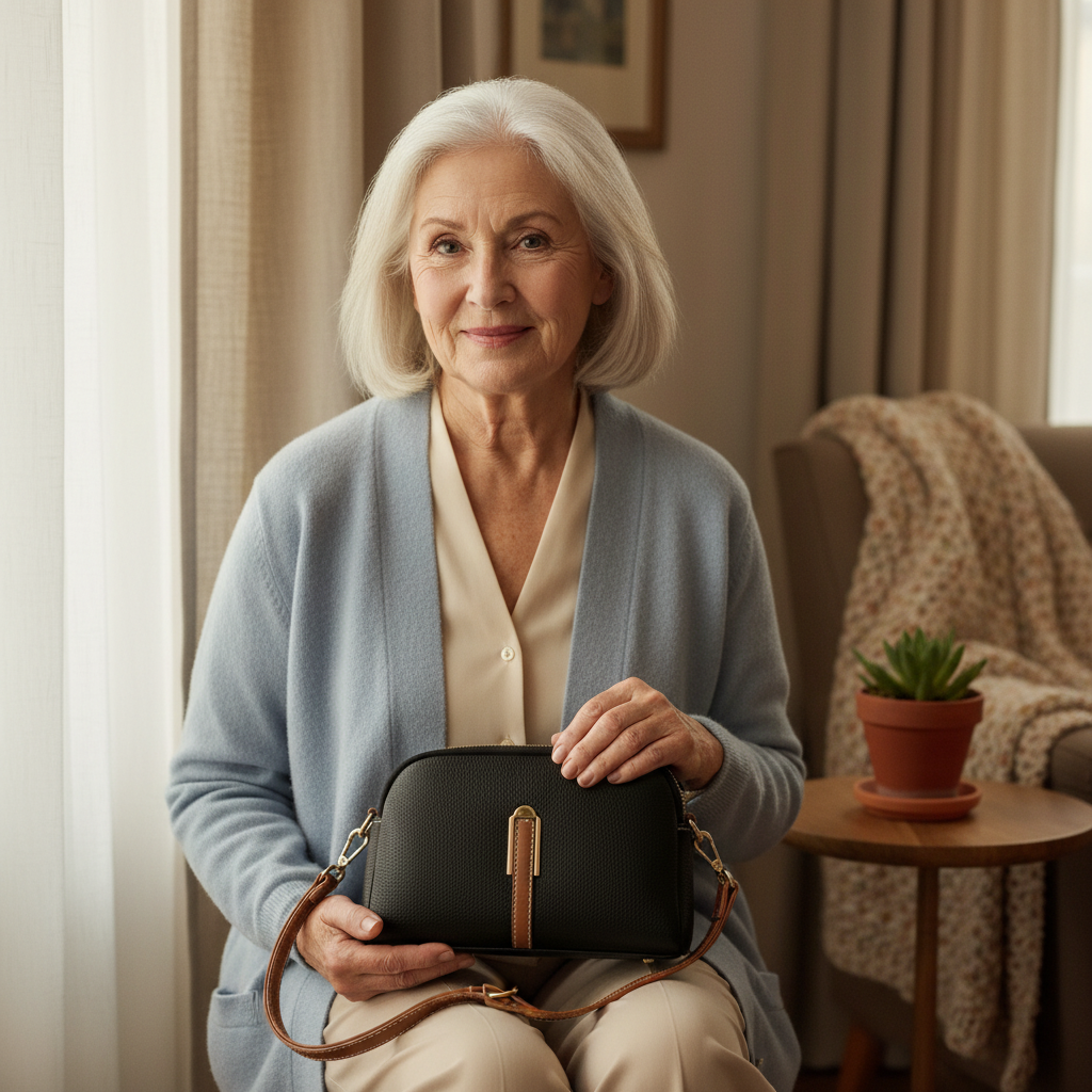 Mila leather shoulder bag