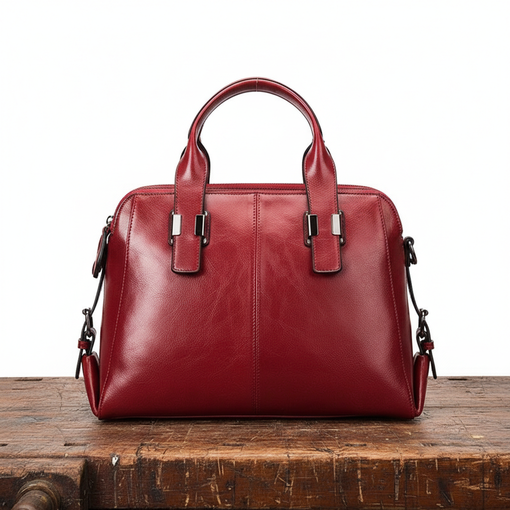 Red luxury bucket bag