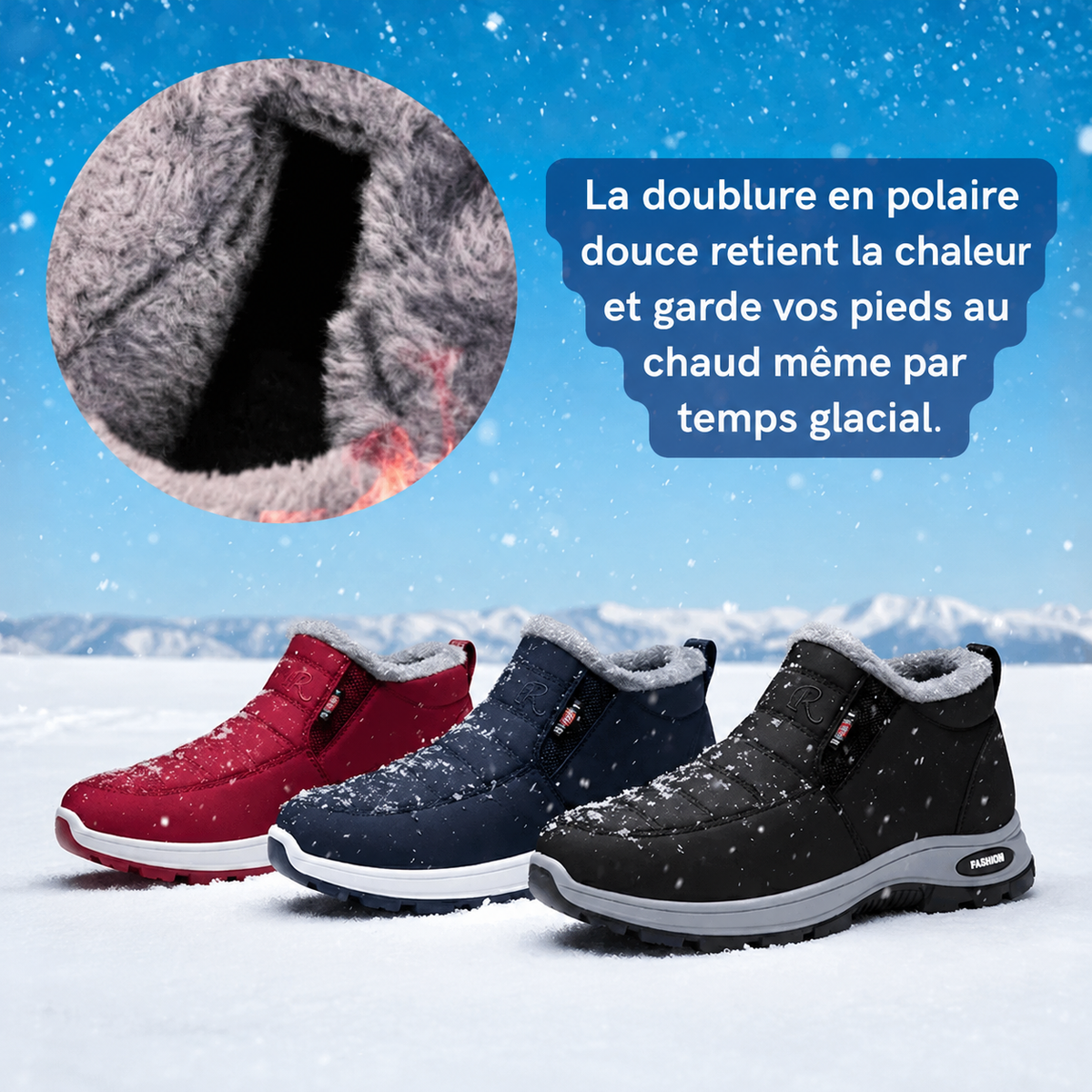 Éliane – Bottines d’Hiver Imperméables et Fourrées