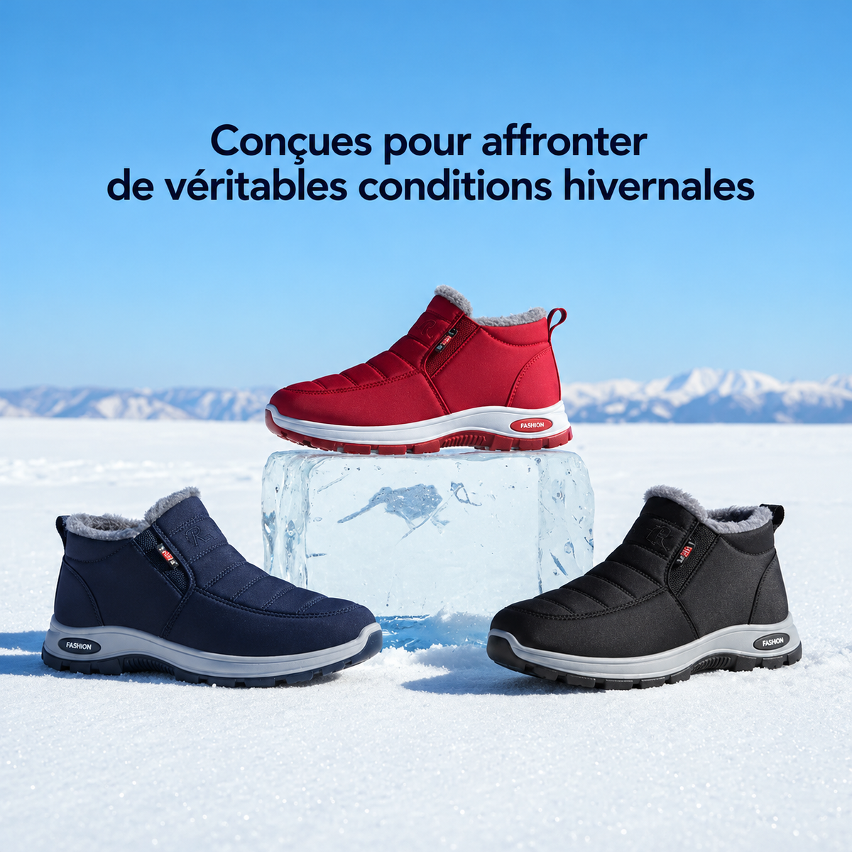 Éliane – Bottines d’Hiver Imperméables et Fourrées