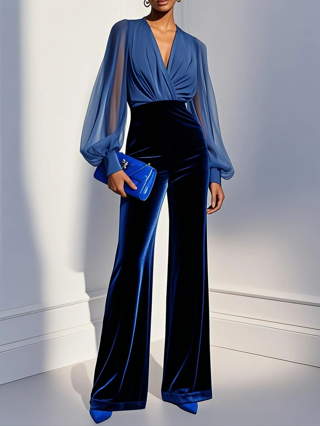 Maud™ || Eleganter Overall mit V-Ausschnitt
