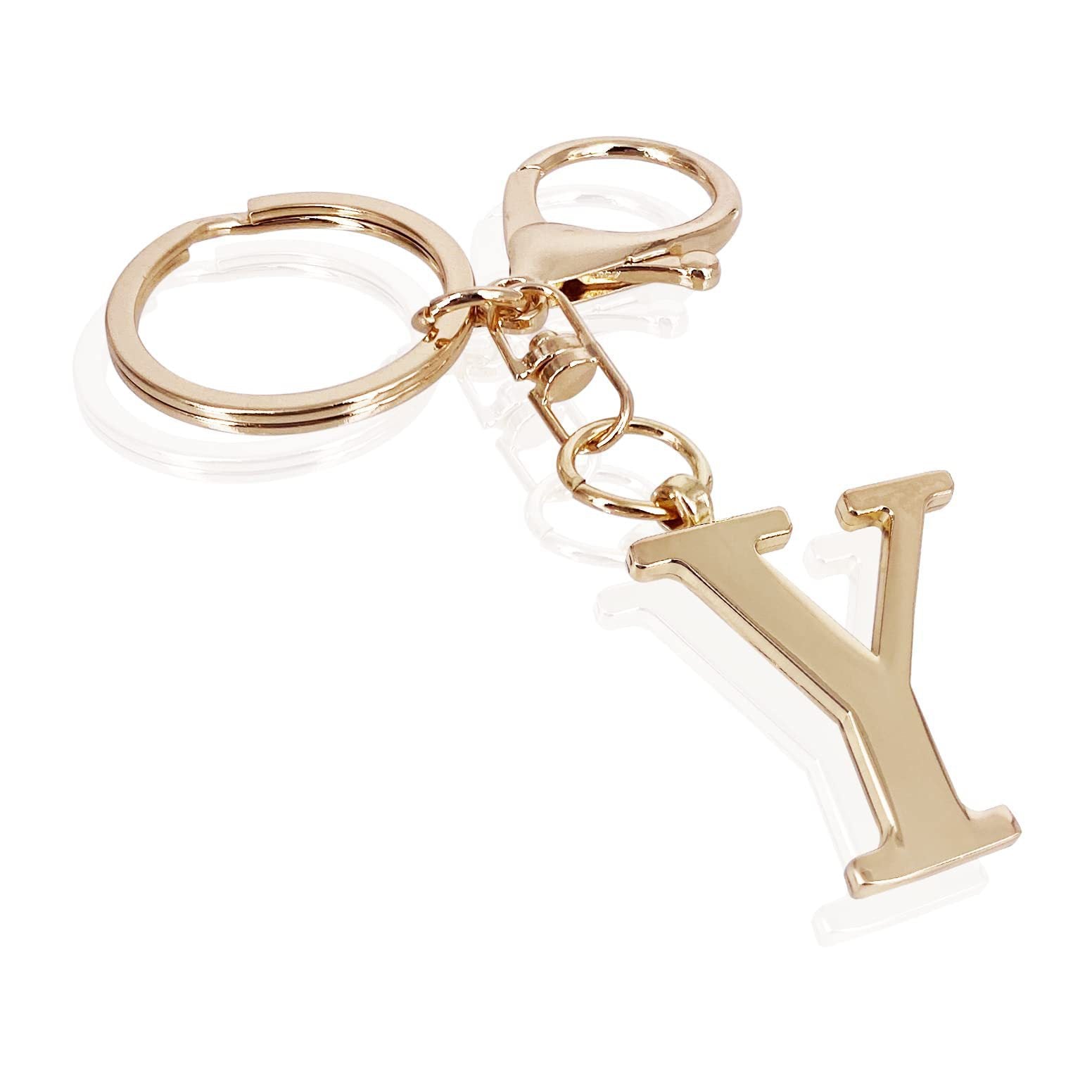 Initiale | Eleganter goldener Schlüsselanhänger