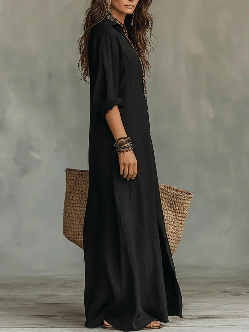 Céline™ | Luftiges Maxikleid mit Knopfdetails