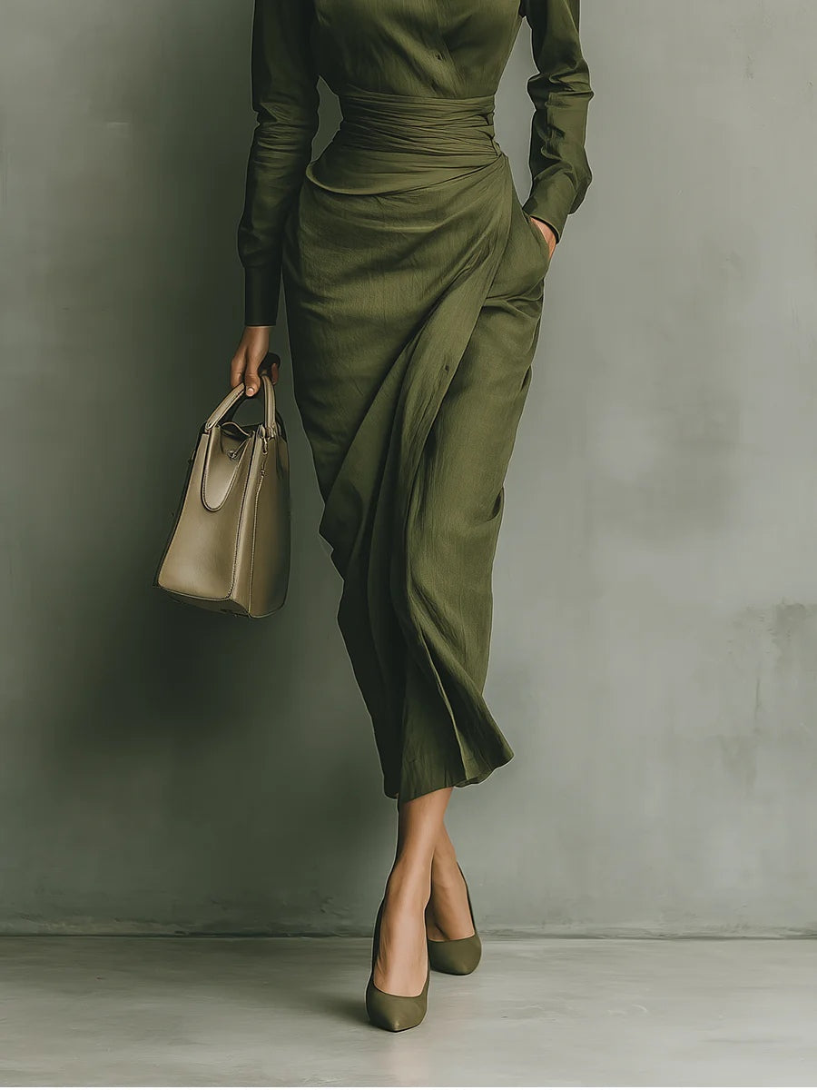 Caterina | Elegantes, figurbetontes Maxi-Kleid