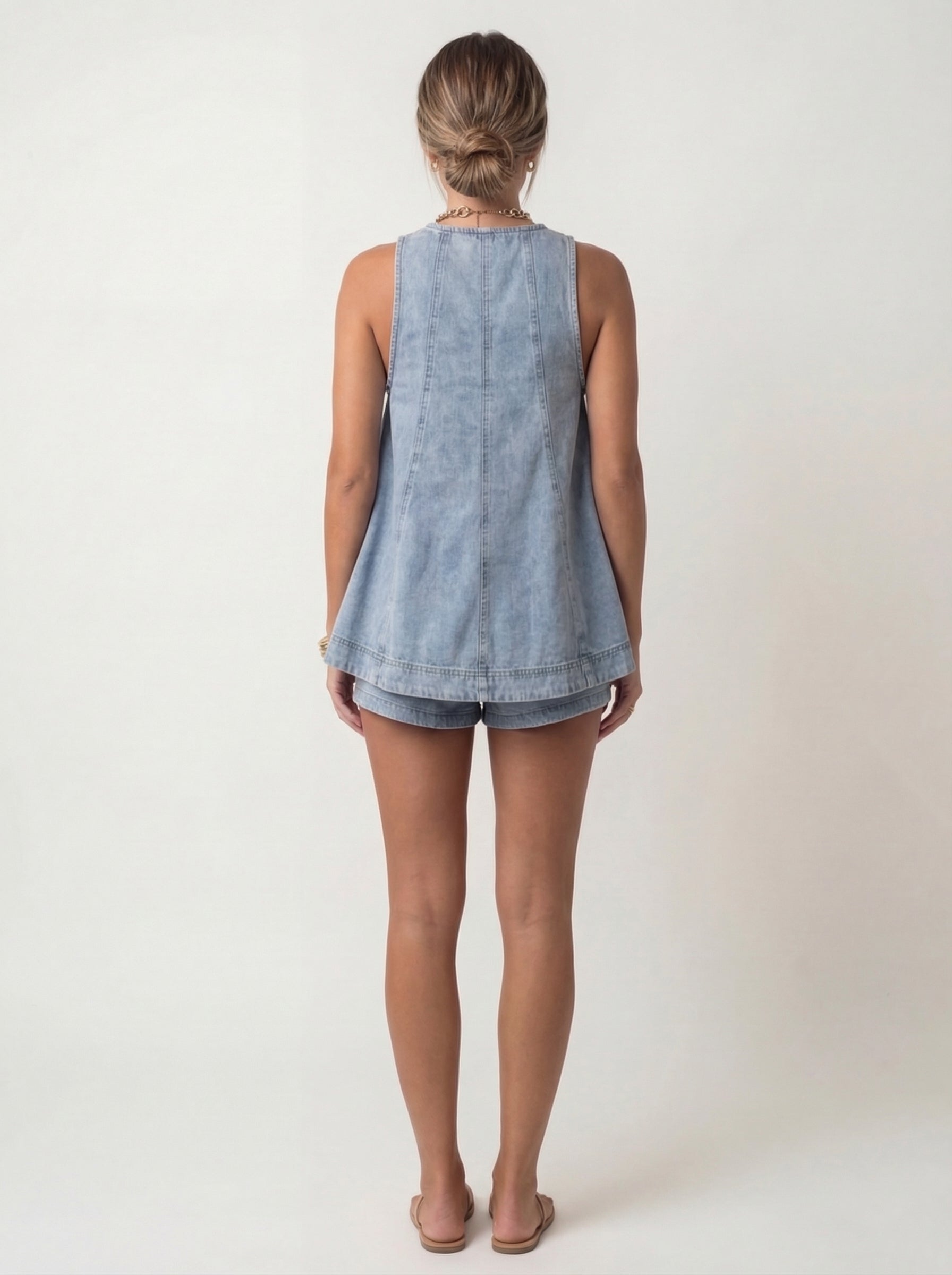 Two piece denim outfit
