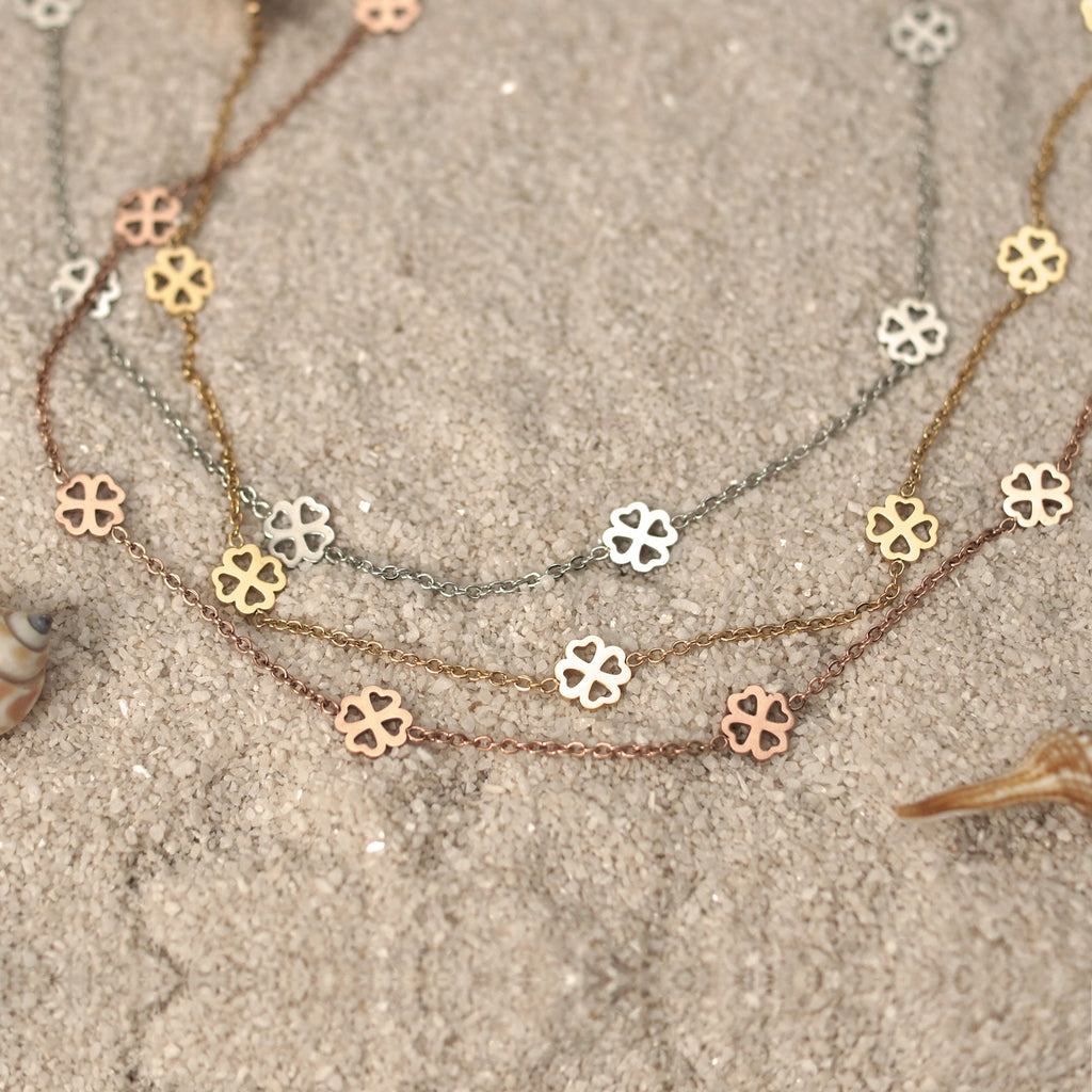 BonnyBliss necklace clover leaf gold