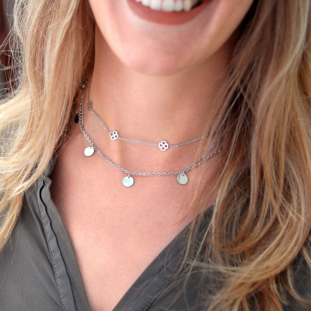BonnyBliss necklace clover leaf silver
