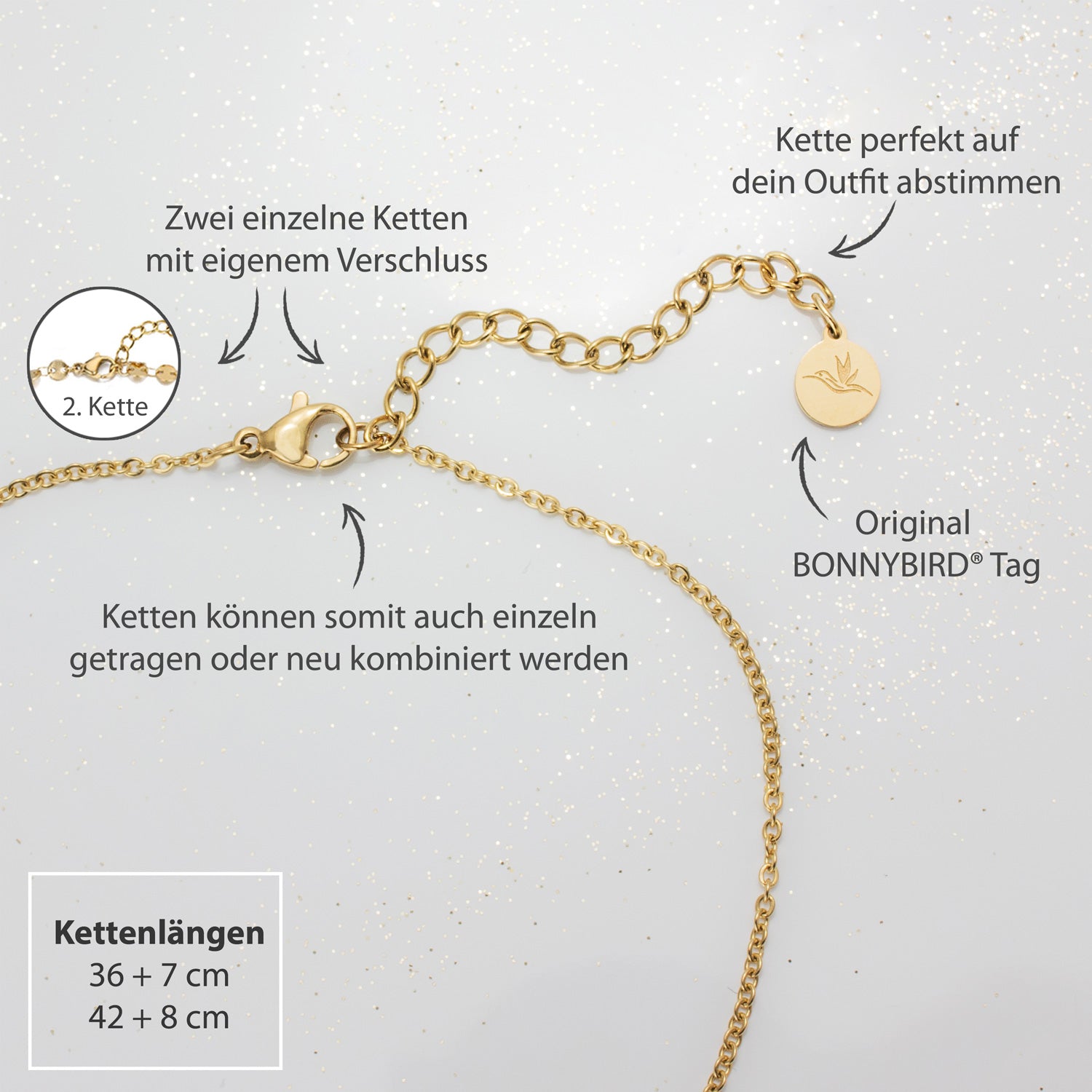 BonnyBoho necklace set gold