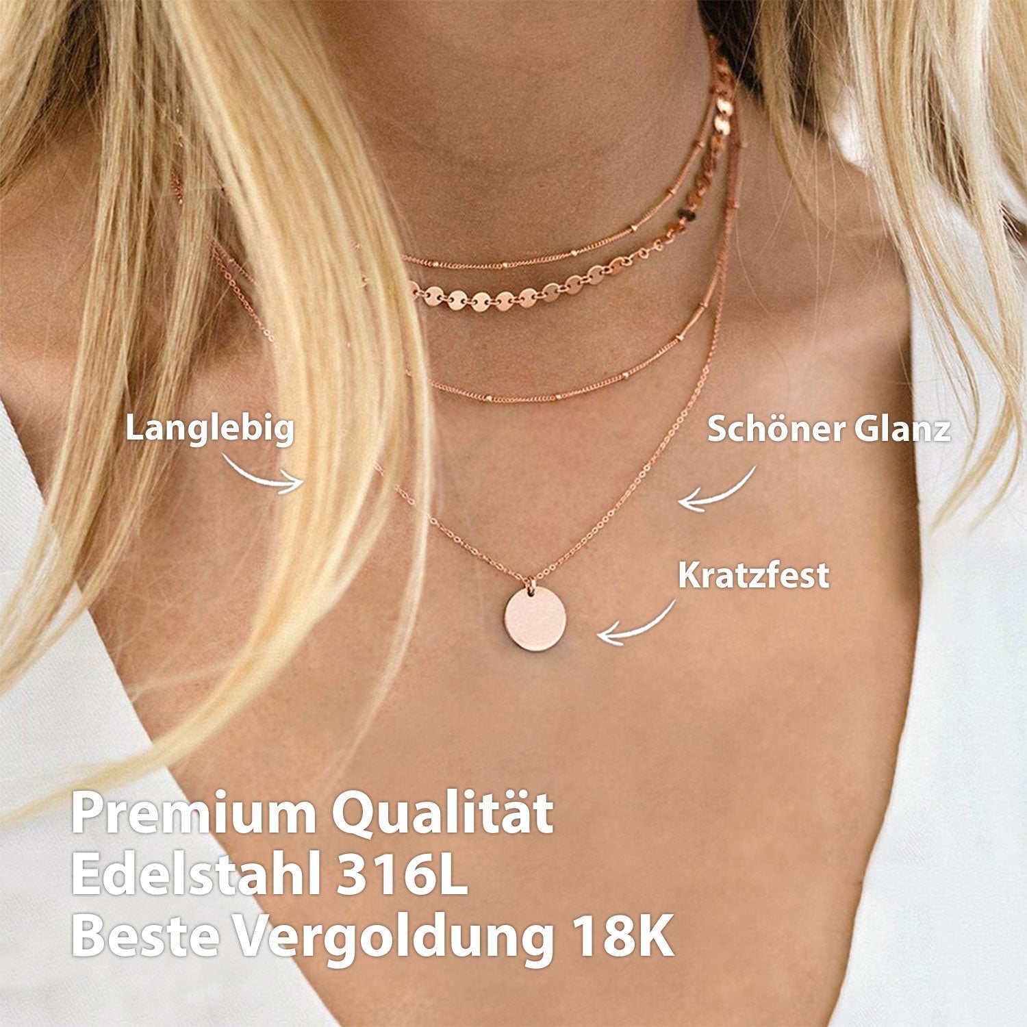 BonnyBoho Necklace Set Rose