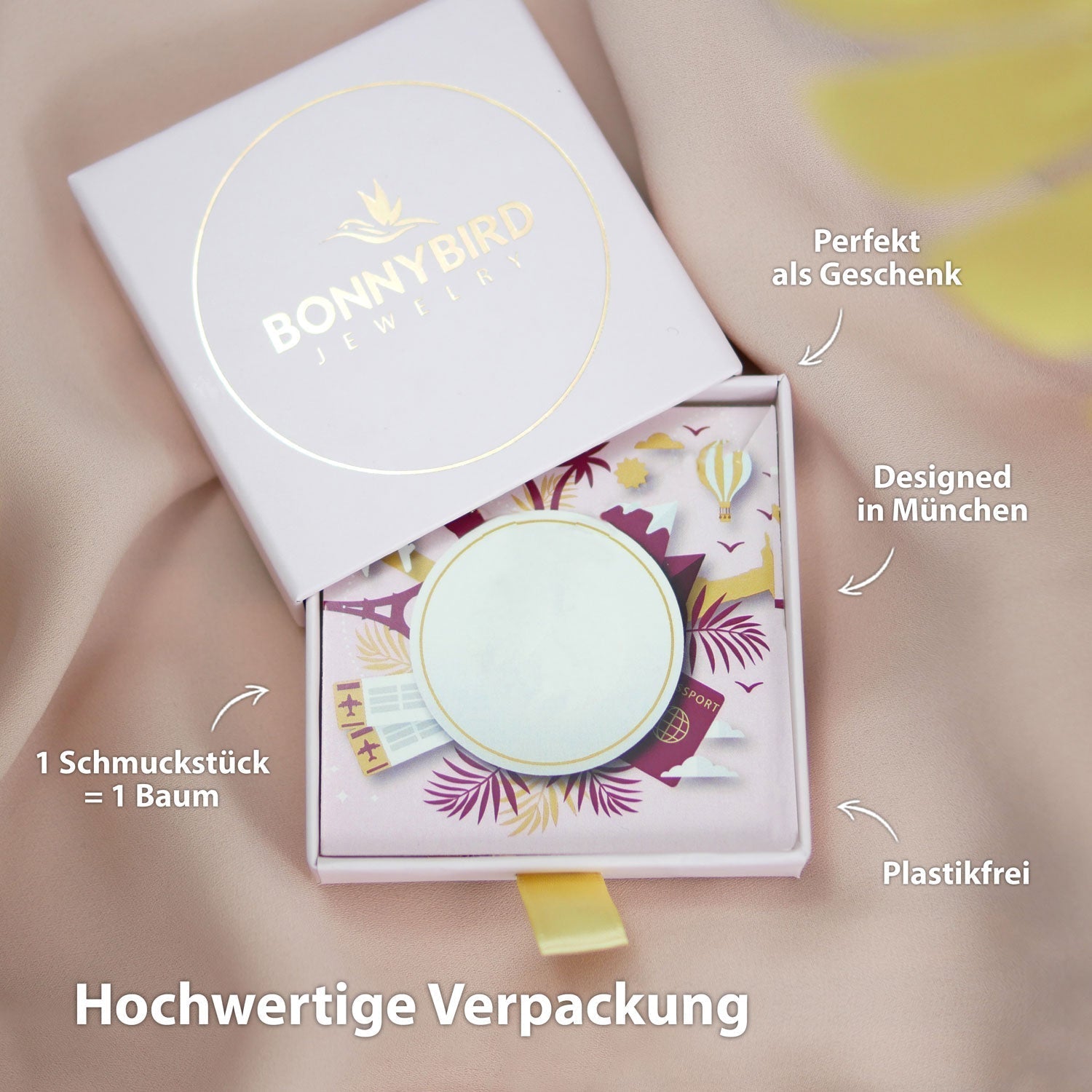 Bundle: BonnyWorld Weltkugel Kette + Armband Silber