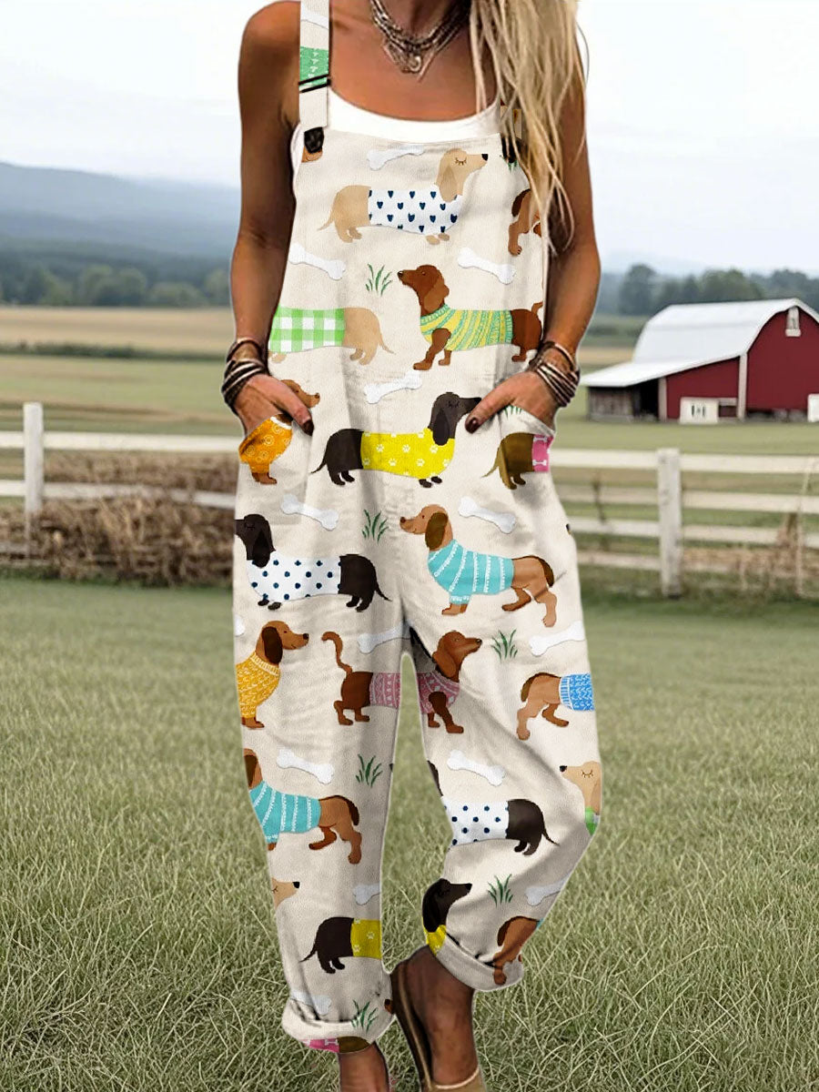 Grace | Giocoso Jumpsuit with Stampa di Cani