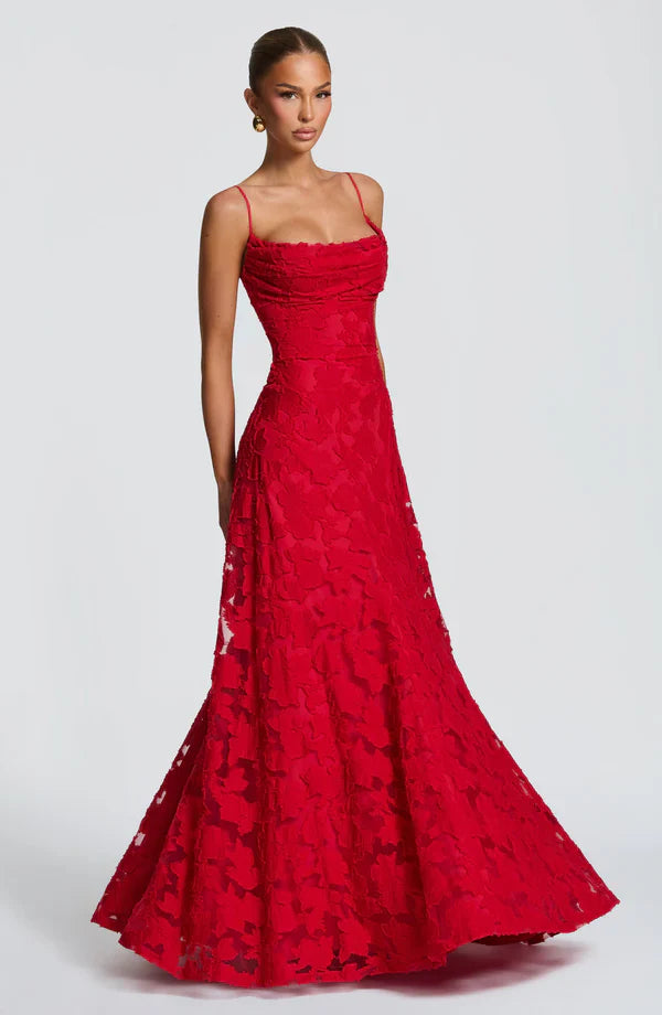SOFIA | Elegantes Spitzen-Maxi-Kleid