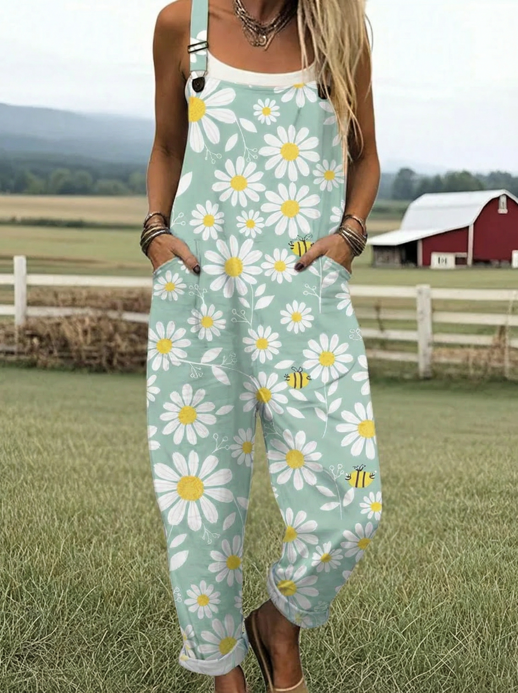 LS™ | Salopette Relaxed Fit with Stampa