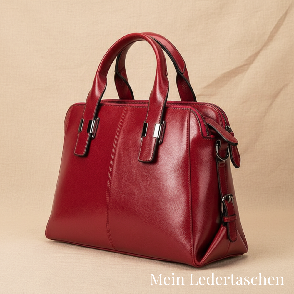 Red luxury bucket bag