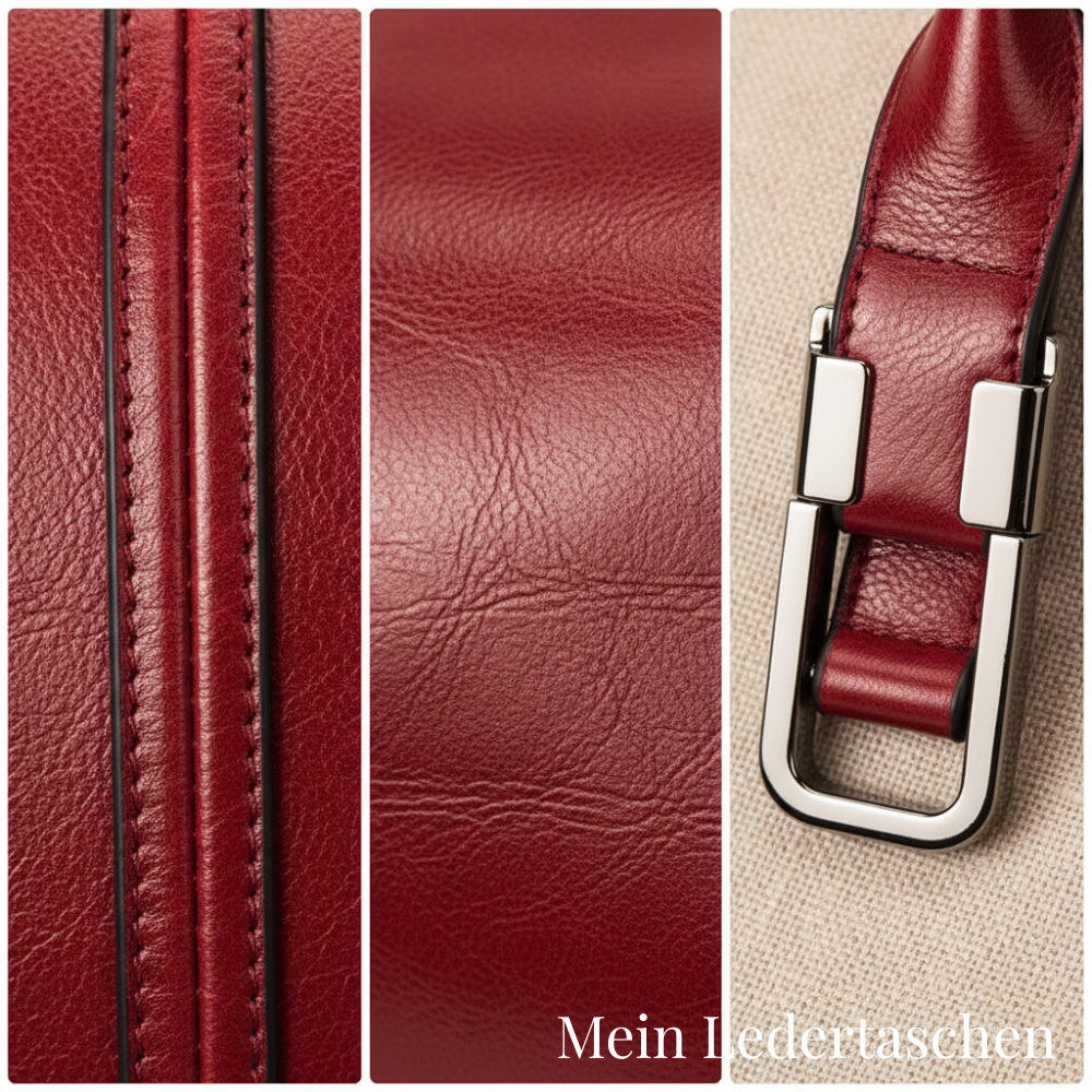 Red luxury bucket bag