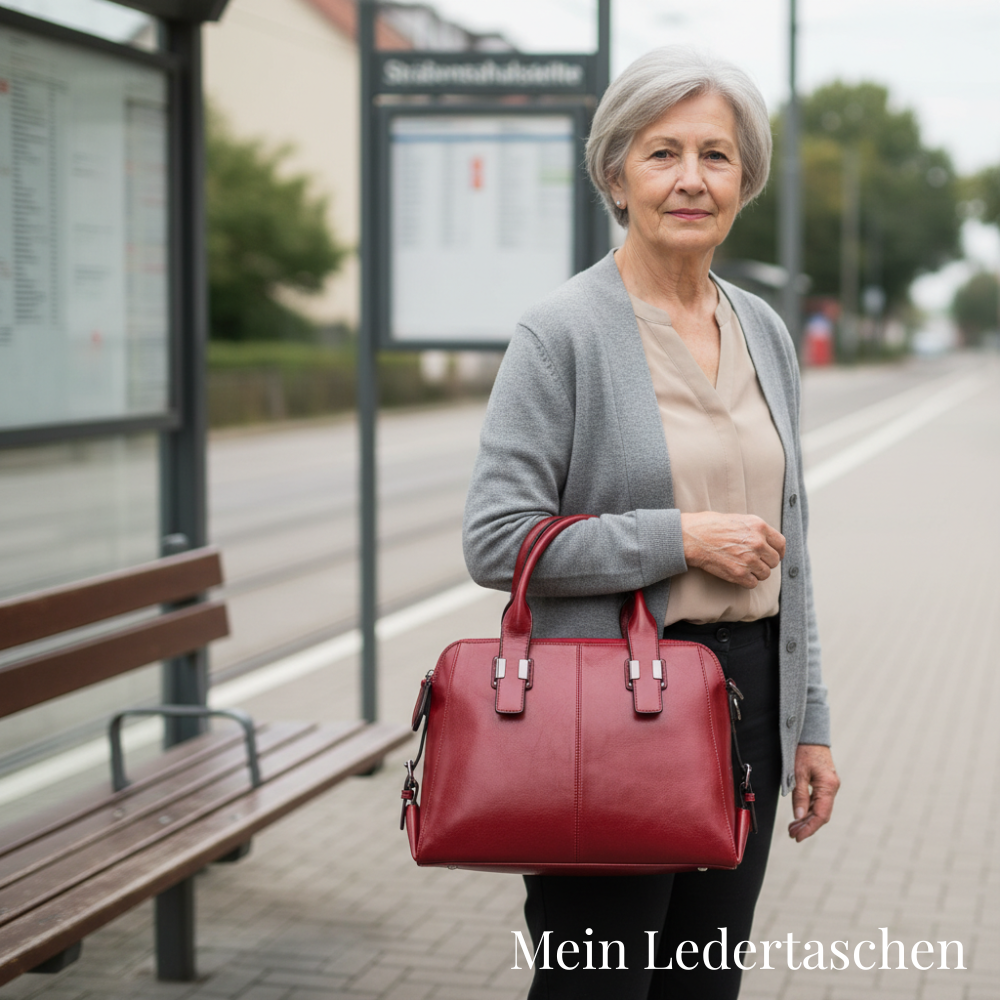 Red luxury bucket bag