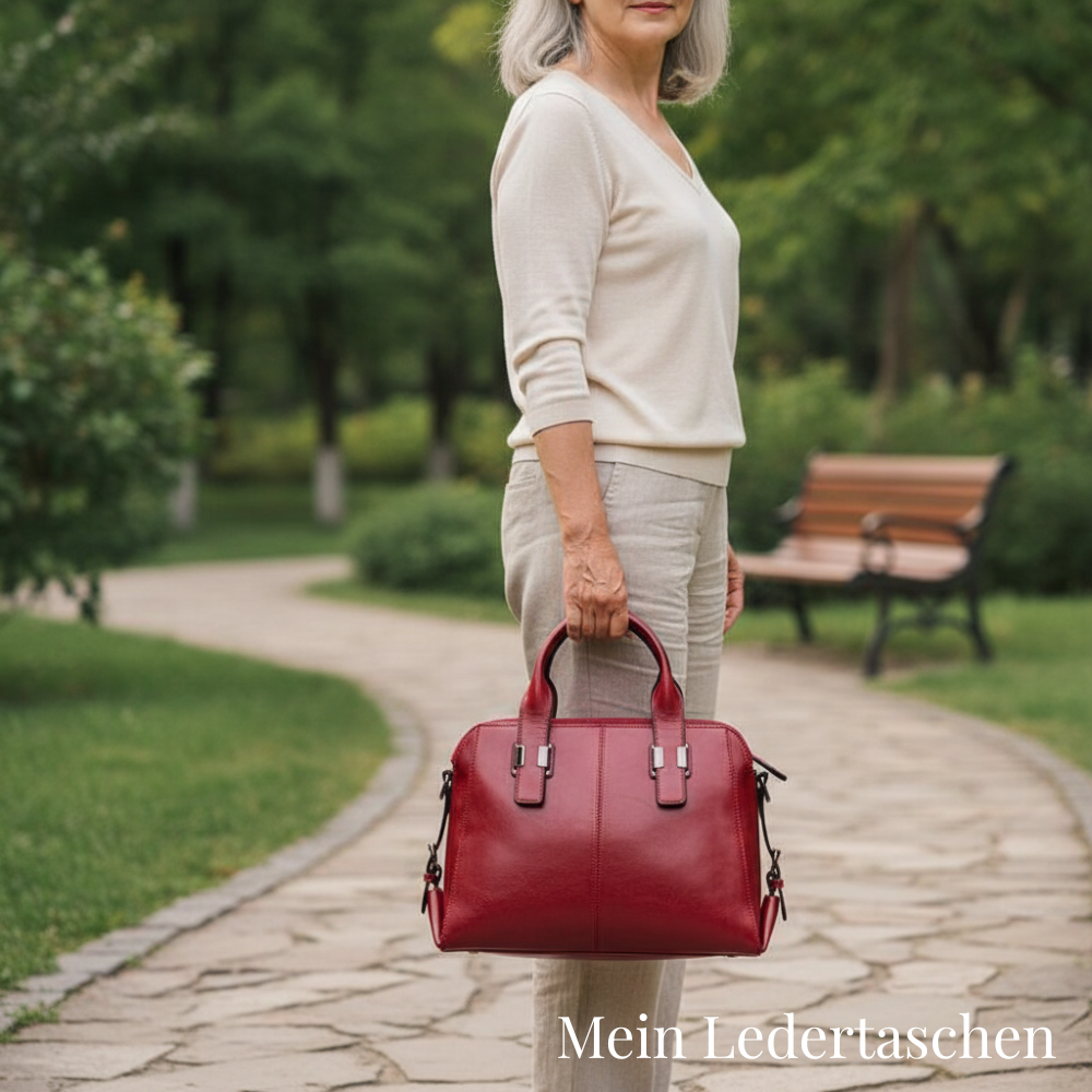 Red luxury bucket bag